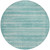 8' Aqua And Ivory Round Striped Washable Indoor Outdoor Area Rug