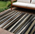 8' X 10' Black Brown And Ivory Striped Washable Indoor Outdoor Area Rug