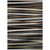 8' X 10' Black Brown And Ivory Striped Washable Indoor Outdoor Area Rug