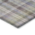 8' X 10' Gray Plaid Washable Non Skid Indoor Outdoor Area Rug