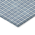 8' X 10' Denim Blue And Ivory Geometric Washable Indoor Outdoor Area Rug