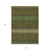 8' X 10' Olive Green And Dark Green Striped Washable Indoor Outdoor Area Rug