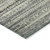 8' Pewter And Charcoal Round Striped Washable Indoor Outdoor Area Rug