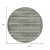 8' Pewter And Charcoal Round Striped Washable Indoor Outdoor Area Rug