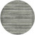 8' Pewter And Charcoal Round Striped Washable Indoor Outdoor Area Rug