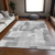 8' X 10' Silver And Charcoal Abstract Washable Indoor Outdoor Area Rug