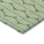 8' X 10' Green And Ivory Ogee Washable Indoor Outdoor Area Rug