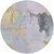 8' Lavender And Gold Round Abstract Washable Indoor Outdoor Area Rug