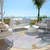 8' Lavender And Gold Round Abstract Washable Indoor Outdoor Area Rug