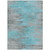 10' X 14' Teal Blue Charcoal And Gray Abstract Washable Indoor Outdoor Area Rug