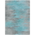 10' X 14' Teal Blue Charcoal And Gray Abstract Washable Indoor Outdoor Area Rug