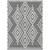 8' X 10' Gray And Ivory Geometric Washable Indoor Outdoor Area Rug