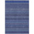 10' X 14' Navy Blue Striped Washable Non Skid Indoor Outdoor Area Rug