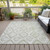 8' X 10' Artichoke Green And Ivory Geometric Washable Indoor Outdoor Area Rug Transitional Style - Artichoke Green, Ivory Color