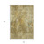 10' X 14' Brown Beige And Gold Abstract Washable Indoor Outdoor Area Rug