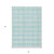 8' X 10' Aqua And Ivory Plaid Washable Indoor Outdoor Area Rug