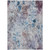 9' X 12' Navy Blue And Sky Blue Floral Washable Indoor Outdoor Area Rug