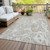 9' X 12' Ivory Taupe And Beige Abstract Washable Indoor Outdoor Area Rug