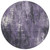 8' Purple And Ivory Round Abstract Washable Indoor Outdoor Area Rug - Purple, Ivory