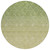 8' Artichoke Green And Beige Round Geometric Washable Indoor Outdoor Area Rug