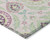 8' X 10' Pink Mauve And Mint Green Floral Washable Indoor Outdoor Area Rug