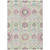 8' X 10' Pink Mauve And Mint Green Floral Washable Indoor Outdoor Area Rug