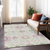 8' X 10' Pink Mauve And Mint Green Floral Washable Indoor Outdoor Area Rug