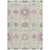 8' X 10' Pink Mauve And Mint Green Floral Washable Indoor Outdoor Area Rug