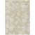 10' X 14' Beige And Ivory Floral Washable Indoor Outdoor Area Rug