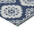 8' X 10' Navy Blue And Ivory Medallion Washable Indoor Outdoor Area Rug Transitional Style - Navy Blue, Ivory Color
