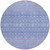 8' Sky Blue Purple And Ivory Round Tribal Washable Indoor Outdoor Area Rug