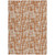 9' X 12' Terra Cotta Tan And Ivory Abstract Washable Indoor Outdoor Area Rug
