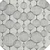8' Graphite Gray And Silver Round Geometric Washable Indoor Outdoor Area Rug - Graphite, Gray, Silver