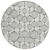 8' Graphite Gray And Silver Round Geometric Washable Indoor Outdoor Area Rug