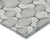 8' Graphite Gray And Silver Round Geometric Washable Indoor Outdoor Area Rug