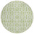 8' Artichoke Green And Ivory Round Geometric Washable Indoor Outdoor Area Rug Transitional Style - Artichoke Green, Ivory Color