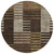 8' Chocolate Ivory And Gold Round Striped Washable Indoor Outdoor Area Rug