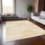 10' X 14' Gold And White Abstract Washable Indoor Outdoor Area Rug