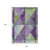 10' X 14' Purple And Lime Green Geometric Washable Indoor Outdoor Area Rug