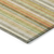 8' Round Tan Orange and Green Round Striped Washable Non Skid Indoor Outdoor Area Rug