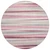 8' Pink Ivory And Gray Round Striped Washable Indoor Outdoor Area Rug