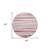 8' Pink Ivory And Gray Round Striped Washable Indoor Outdoor Area Rug