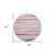8' Pink Ivory And Gray Round Striped Washable Indoor Outdoor Area Rug