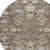 8' Brown Beige And Green Round Floral Washable Indoor Outdoor Area Rug