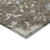 8' Brown Beige And Green Round Floral Washable Indoor Outdoor Area Rug