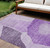 8' X 10' Eggplant Purple And Lilac Abstract Washable Indoor Outdoor Area Rug