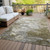 10' X 14' Brown Taupe And Ivory Abstract Washable Indoor Outdoor Area Rug