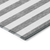 8' Round Charcoal Round Striped Washable Non Skid Indoor Outdoor Area Rug