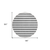 8' Round Charcoal Round Striped Washable Non Skid Indoor Outdoor Area Rug
