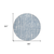 8' Blue And Ivory Round Abstract Washable Indoor Outdoor Area Rug